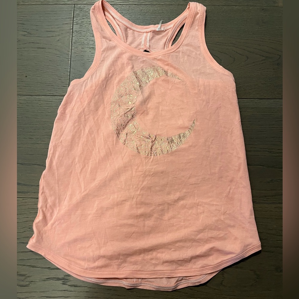 Ivivva by Lululemon girls pink flowy top NWOT sz 8